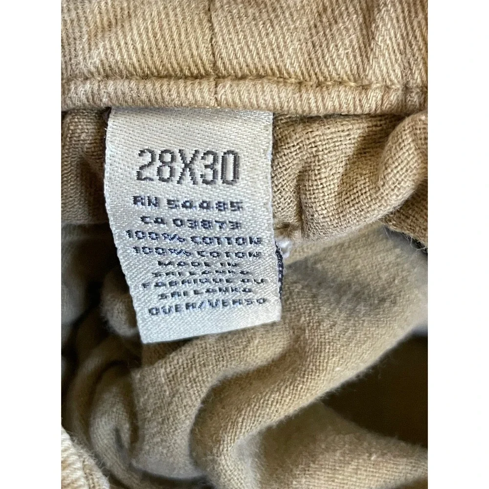 American Eagle Mens Hemmed to 28x24‎ Cargo Pants Tan Khaki Cotton Leg Utility
